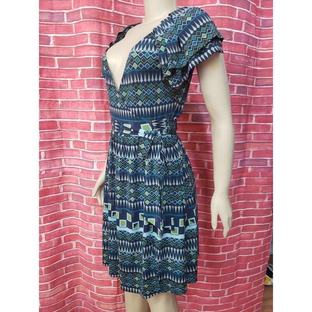 BCBGENERATION GREEN MULTICOLOR GEOMETRIC PATTERN … - image 5